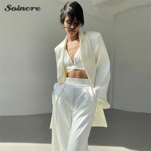 satin suit women fashion halter vest suit lace-up skirt trousers drape suit female blazer set elegant casual streetwear 210925, White
satin suit women fashion halter vest suit lace-up skirt trousers drape suit female blazer set elegant casual streetwear 210925, White