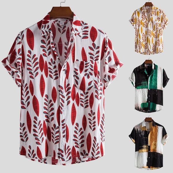 men's casual shirts men short sleeve shirt button down lapel print beachwear with pocket 2021 s, White;black
men's casual shirts men short sleeve shirt button down lapel print beachwear with pocket 2021 s, White;black