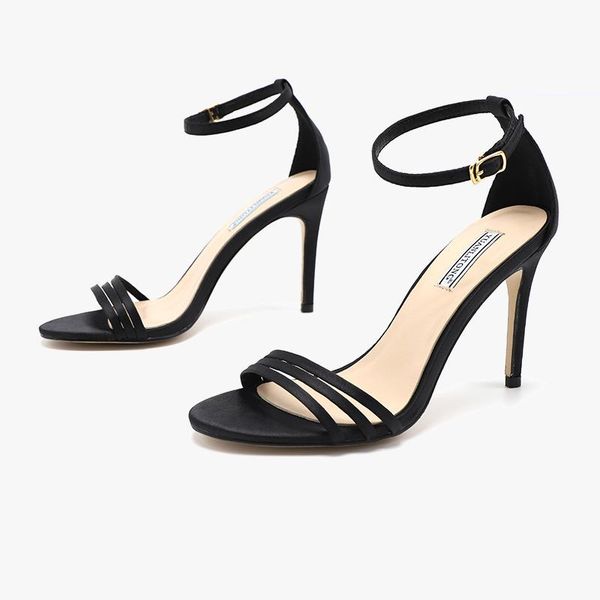women summer open toe comfy sandals silk buckle strap 9cm thin high heels round sandalias mujer 2021 shoes size 35-42, Black
women summer open toe comfy sandals silk buckle strap 9cm thin high heels round sandalias mujer 2021 shoes size 35-42, Black