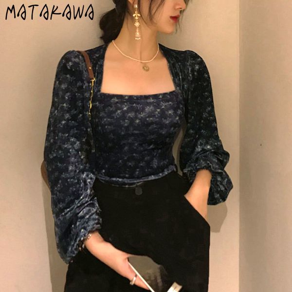 retro floral ladies shirt square collar puff sleeve frauen blusen korean autumn slim long blouse women 210506, White
retro floral ladies shirt square collar puff sleeve frauen blusen korean autumn slim long blouse women 210506, White