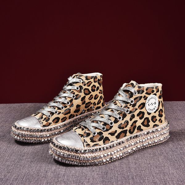women sneakers leopard print fashion rivets women canvas shoes korean leisure lace-up low high sneakers basket femme
women sneakers leopard print fashion rivets women canvas shoes korean leisure lace-up low high sneakers basket femme