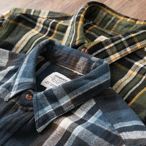 men's casual shirts long spring autumn plaid blue brushed flannel shirt jackets for men vintage thick urban street wear, White;black
men's casual shirts long spring autumn plaid blue brushed flannel shirt jackets for men vintage thick urban street wear, White;black