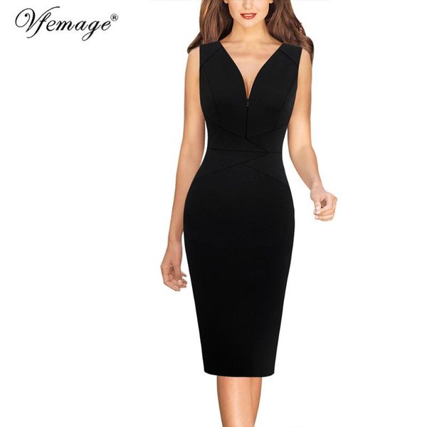 vfemage womens elegant v neck front zipper slim fit wear to work office business cocktail party bodycon pencil sheath dress 7320 casual dres, Black;gray
vfemage womens elegant v neck front zipper slim fit wear to work office business cocktail party bodycon pencil sheath dress 7320 casual dres, Black;gray