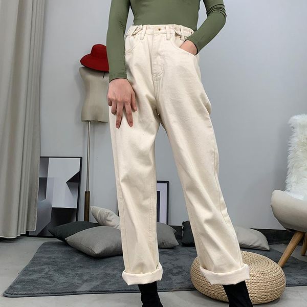 women's jeans cotton beige for women high waist spring 2021 white denim loose straight pants trousers, Blue
women's jeans cotton beige for women high waist spring 2021 white denim loose straight pants trousers, Blue