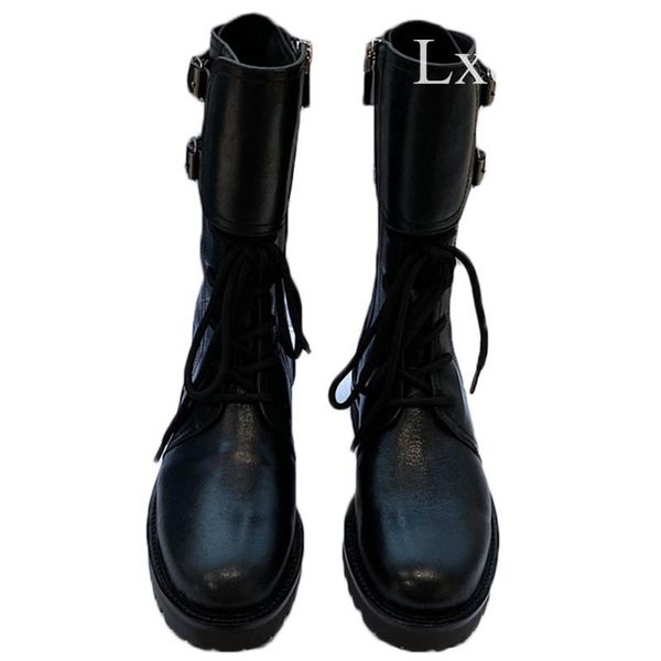boots women high end luxury exclusive motorcycle metal buckle strap genuine leather cowboy rock street ankle, Black
boots women high end luxury exclusive motorcycle metal buckle strap genuine leather cowboy rock street ankle, Black