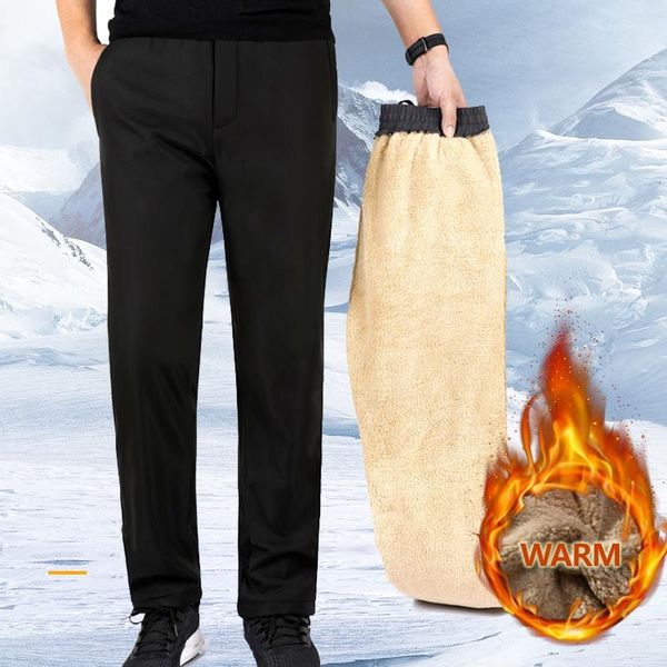 men's pants brand winter warm casual sweatpants men cashmere thickening fleece long solid wool zipper pockets plus size k471, Black
men's pants brand winter warm casual sweatpants men cashmere thickening fleece long solid wool zipper pockets plus size k471, Black