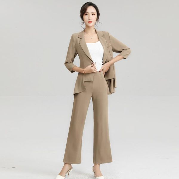 women's suits & blazers 2021 spring brand clothing temperament commuter blazer solid color irregular fashion two piece suit for women, White;black
women's suits & blazers 2021 spring brand clothing temperament commuter blazer solid color irregular fashion two piece suit for women, White;black