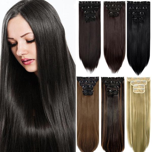 synthetic wigs womens ladies long silky straight curly 11 clips 4pcs full head clip in hair 18'' 24'' thick natural hair, Black
synthetic wigs womens ladies long silky straight curly 11 clips 4pcs full head clip in hair 18'' 24'' thick natural hair, Black