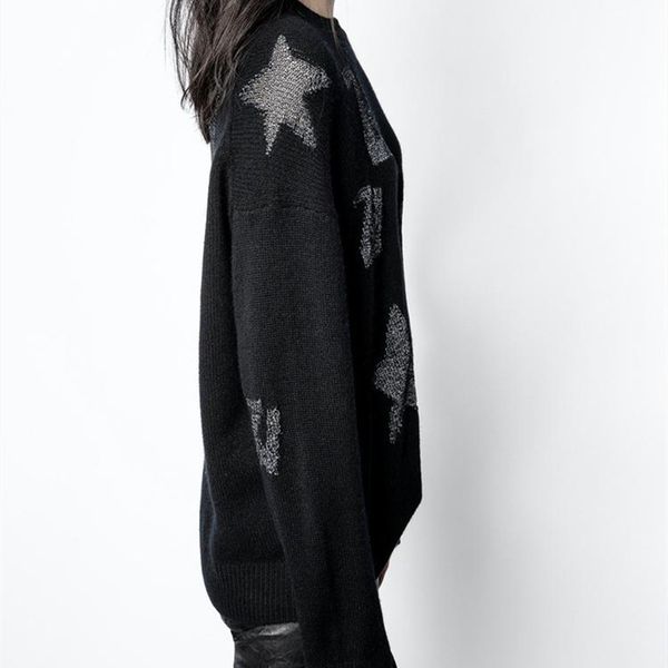 women's sweaters casual female cashmere sweater, woman's baggy sweater with letters stars and round collar, autumn ikmv, White;black
women's sweaters casual female cashmere sweater, woman's baggy sweater with letters stars and round collar, autumn ikmv, White;black