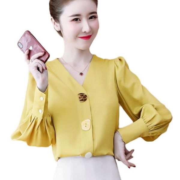 vintage long sleeve chiffon blouse women shirts v-neck button vogue shirt casual plus size blouses blusas mujer women's &, White
vintage long sleeve chiffon blouse women shirts v-neck button vogue shirt casual plus size blouses blusas mujer women's &, White