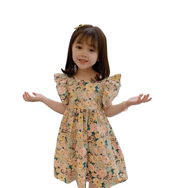 girl's dresses the arrival of spring 2021 girl short sleeve floral dress children korean design clothing, Red;yellow
girl's dresses the arrival of spring 2021 girl short sleeve floral dress children korean design clothing, Red;yellow