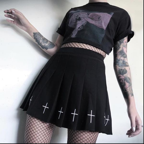 with detail summer harajuku cross women skirts embroidery punk mini pleated gothic girls, Black
with detail summer harajuku cross women skirts embroidery punk mini pleated gothic girls, Black