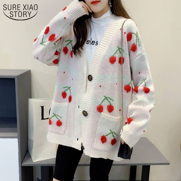 oversize v neck knitted cardigan korean girls outwear fashion women sweater chic printed singel breasted 11839 210508, White
oversize v neck knitted cardigan korean girls outwear fashion women sweater chic printed singel breasted 11839 210508, White