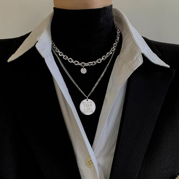 chains fashion punk hip hop metal double multilayer chain necklace for women men jewelry gifts cold wind niche design, Silver
chains fashion punk hip hop metal double multilayer chain necklace for women men jewelry gifts cold wind niche design, Silver