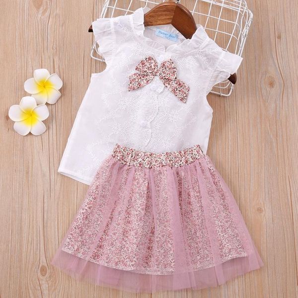 clothing sets girls summer sleeveless t-shirt+print bow skirt 2pcs for kids baby clothes outfits 3-years, White
clothing sets girls summer sleeveless t-shirt+print bow skirt 2pcs for kids baby clothes outfits 3-years, White