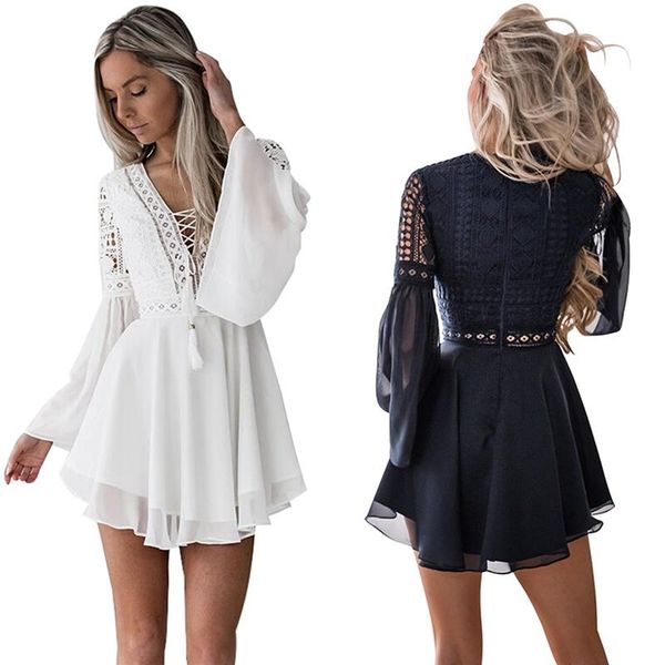 casual dresses lace dress mini chiffon women sheer vintage party v-neck long sleeve crochet summer 2021, Black;gray
casual dresses lace dress mini chiffon women sheer vintage party v-neck long sleeve crochet summer 2021, Black;gray