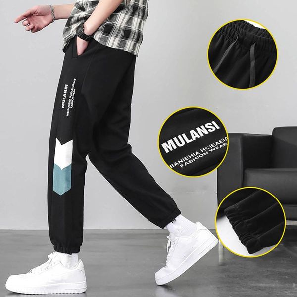 men's pants fashion pockets letter print casual sport cropped 2021 summer running riding spodnie, Black
men's pants fashion pockets letter print casual sport cropped 2021 summer running riding spodnie, Black