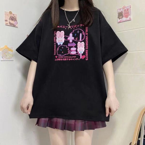 anime tshirt women 2021 rabbit print japanese style mujer alt clothes aesthetic summer black graphic t shirts, White
anime tshirt women 2021 rabbit print japanese style mujer alt clothes aesthetic summer black graphic t shirts, White