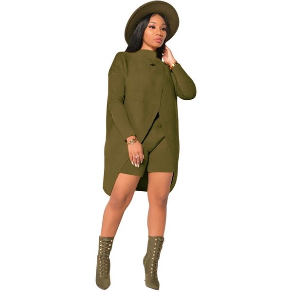 autumn winter women casual solid knitted two piece sets lady's turtleneck full sleeve sweater + high waist ny shorts outfits, Gray
autumn winter women casual solid knitted two piece sets lady's turtleneck full sleeve sweater + high waist ny shorts outfits, Gray