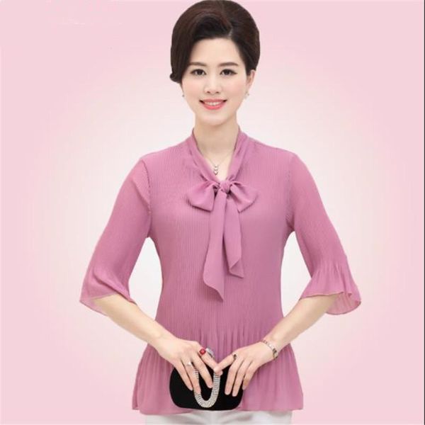 women's blouses & shirts woman spring autumn plus size solid v-neck bow half flare sleeve chiffon blouse female summer oversized hedgin, White
women's blouses & shirts woman spring autumn plus size solid v-neck bow half flare sleeve chiffon blouse female summer oversized hedgin, White