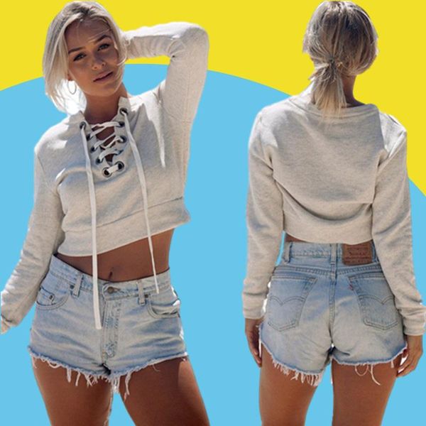 women's hoodies & sweatshirts autumn chic sweatshirt women v neck ladies warm gray crop long sleeve girls, Black
women's hoodies & sweatshirts autumn chic sweatshirt women v neck ladies warm gray crop long sleeve girls, Black