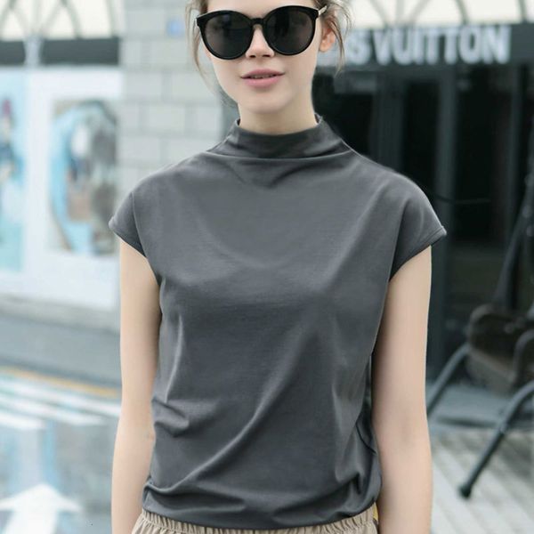 women's t-shirt 2021 summer half high collar short sleeve base shirt shows thin and loose, easy to match, pure large size 2mx9, White
women's t-shirt 2021 summer half high collar short sleeve base shirt shows thin and loose, easy to match, pure large size 2mx9, White