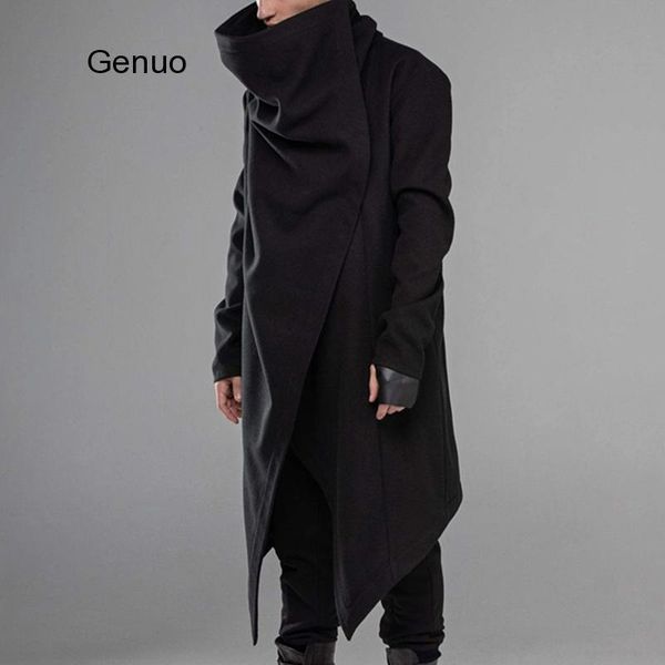 men's jackets men cloak coats streetwear turtleneck solid long sleeve fashion cape outerwear punk style irregular s-5xl, Black;brown
men's jackets men cloak coats streetwear turtleneck solid long sleeve fashion cape outerwear punk style irregular s-5xl, Black;brown