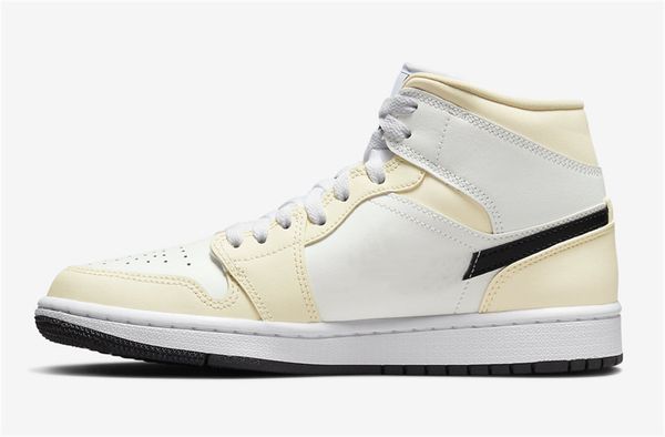 jumpman 1 mid coconut milk basketball shoes mens black summit white i sports sneakers ship with size