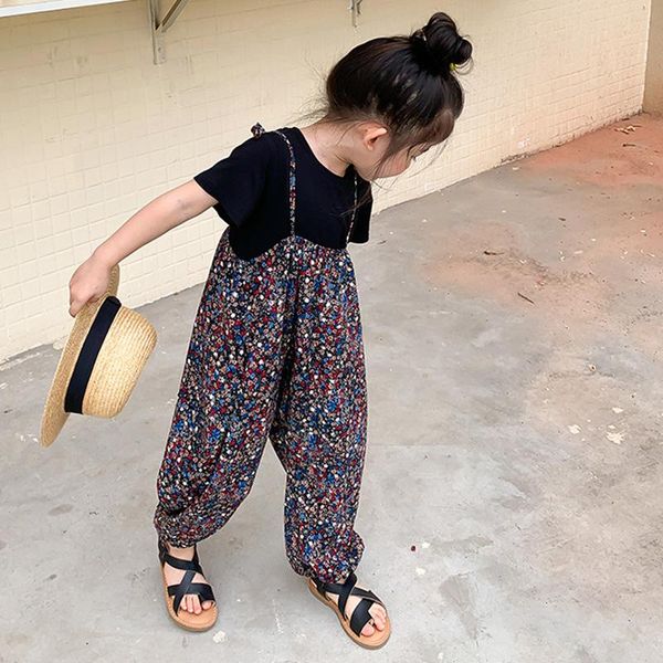 clothing sets 2pcs wlg girls summer clothes kids outfits black short sleeve t shirt and floral printed overall set baby girl, White
clothing sets 2pcs wlg girls summer clothes kids outfits black short sleeve t shirt and floral printed overall set baby girl, White