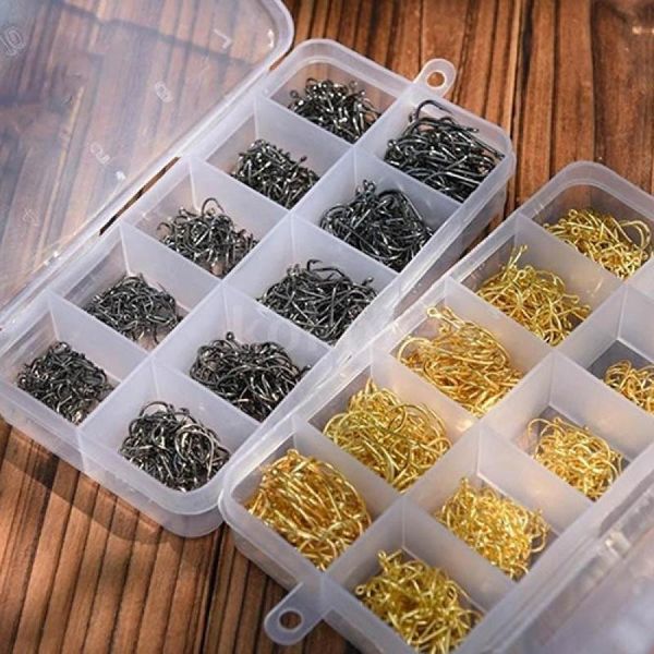 pcs fish jig hooks with carbon steel hole fishing hook plastic tackle box fishhook for accessories
pcs fish jig hooks with carbon steel hole fishing hook plastic tackle box fishhook for accessories