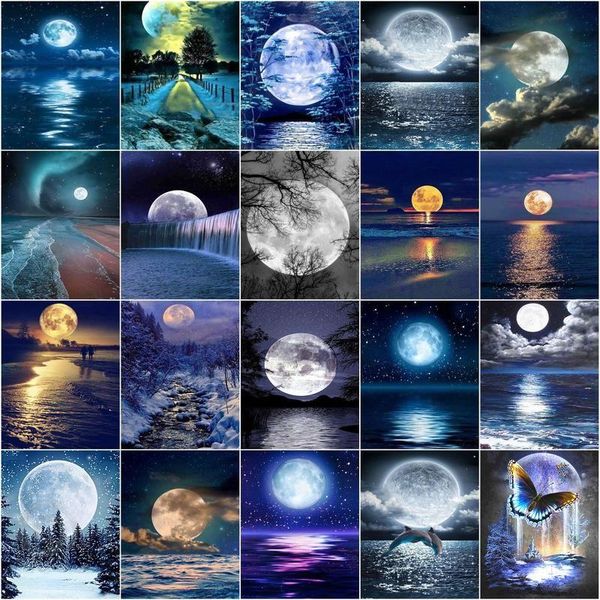 paintings chenistory coloring by number moon scenery diy drawing canvas handpainted oil painting pictures numbers seascape home decor 
paintings chenistory coloring by number moon scenery diy drawing canvas handpainted oil painting pictures numbers seascape home decor