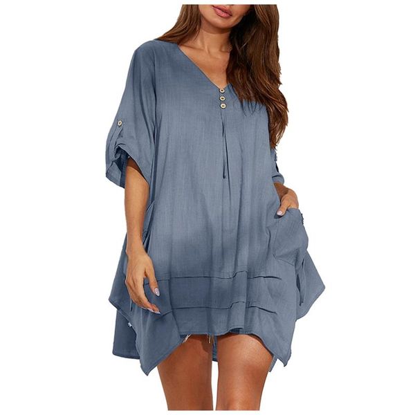 women's blouses & shirts 2021 fashion blouse for women clothing vintage v-neck button tunic solid short sleeve tees loose casual cloth, White
women's blouses & shirts 2021 fashion blouse for women clothing vintage v-neck button tunic solid short sleeve tees loose casual cloth, White
