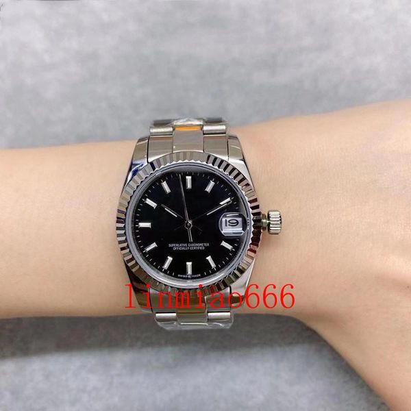 women automatic movement watch just stainless steel 31mm 4 style color dial sapphire glass classic watches, Slivery;brown
women automatic movement watch just stainless steel 31mm 4 style color dial sapphire glass classic watches, Slivery;brown