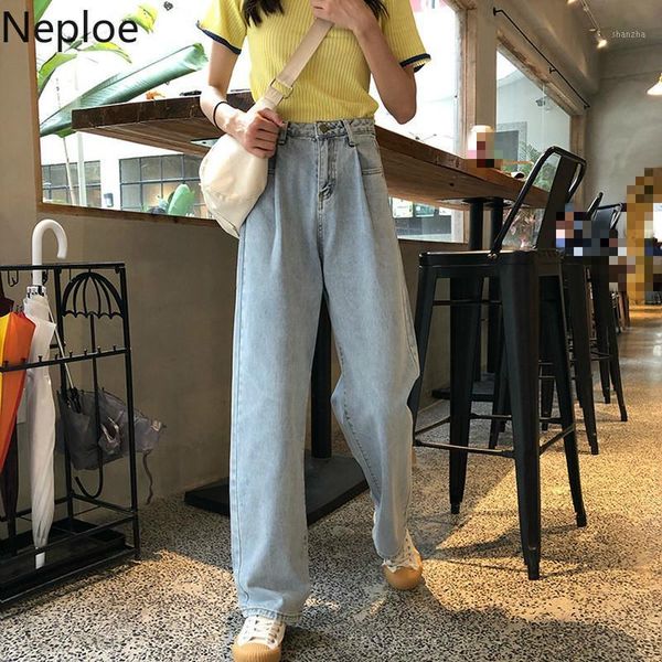 women's jeans neploe demin pants women solid zipper high waist long trousers spring summer korean wide leg pantalones mujer1 v8la, Blue
women's jeans neploe demin pants women solid zipper high waist long trousers spring summer korean wide leg pantalones mujer1 v8la, Blue