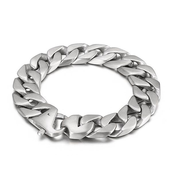 link, chain 15mm hiphop punk mens women matte brushed bike bracelet black 316l stainless steel curb cuban link bangle jewelry
link, chain 15mm hiphop punk mens women matte brushed bike bracelet black 316l stainless steel curb cuban link bangle jewelry