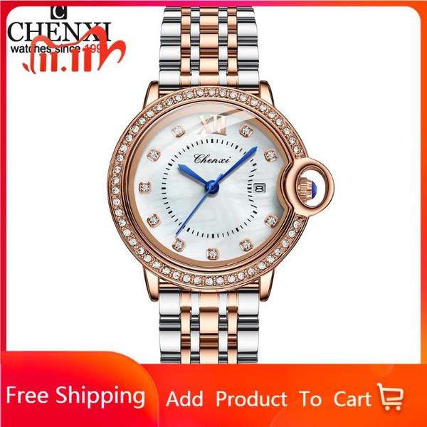 wristwatches chenxi women watches rose gold stainless steel clock waterproof quartz ladies dress wristwatch relogio feminino, Slivery;brown
wristwatches chenxi women watches rose gold stainless steel clock waterproof quartz ladies dress wristwatch relogio feminino, Slivery;brown