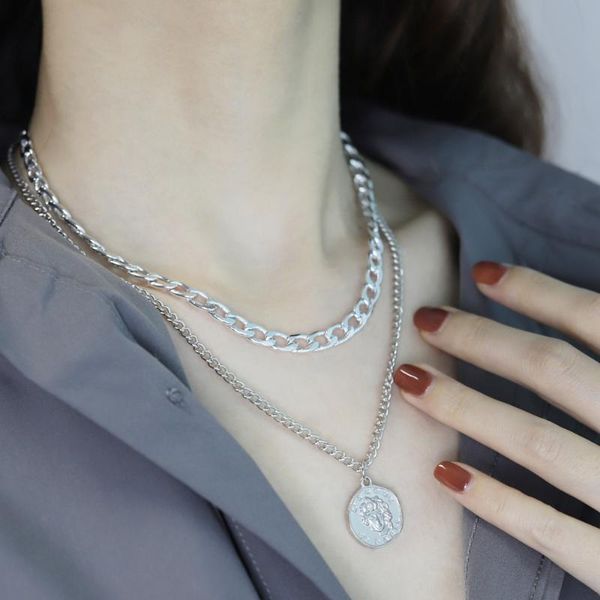 chokers vintage multi-layer coin chain choker necklace for women gold silver color punk portrait chunky necklaces jewelry, Golden;silver
chokers vintage multi-layer coin chain choker necklace for women gold silver color punk portrait chunky necklaces jewelry, Golden;silver