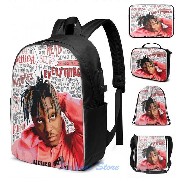 backpack funny graphic print juice wrld usb charge men school bags women cosmetic bag travel laptop
backpack funny graphic print juice wrld usb charge men school bags women cosmetic bag travel laptop