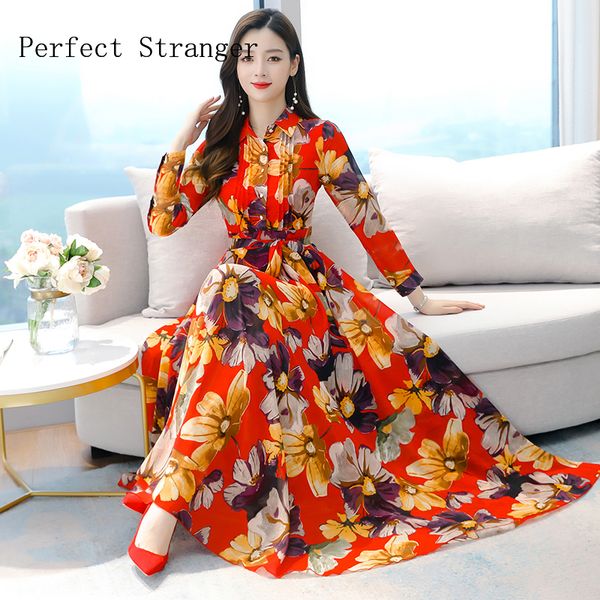 2021 Autumn New Arrival High Quality Elegant Turn Down Collar Long Sleeve Printed Women Chiffon Long Dress, Black
2021 Autumn New Arrival High Quality Elegant Turn Down Collar Long Sleeve Printed Women Chiffon Long Dress, Black
