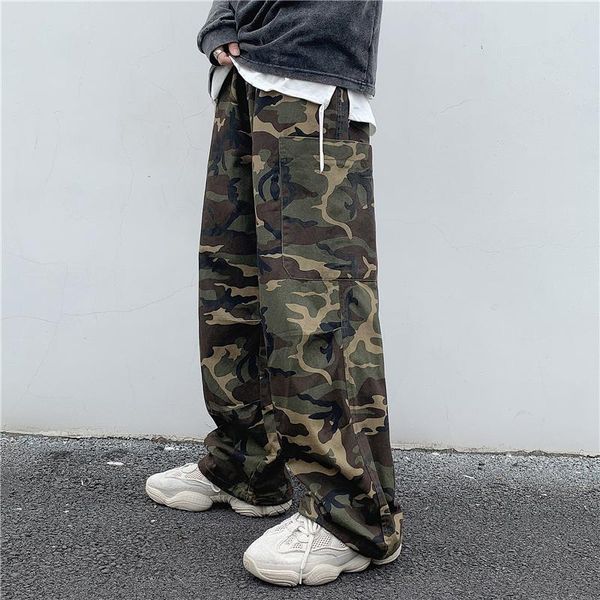 men's pants camouflage drawstring overalls and women's early autumn thin loose-fitting multi-pocket trend casual, Black
men's pants camouflage drawstring overalls and women's early autumn thin loose-fitting multi-pocket trend casual, Black