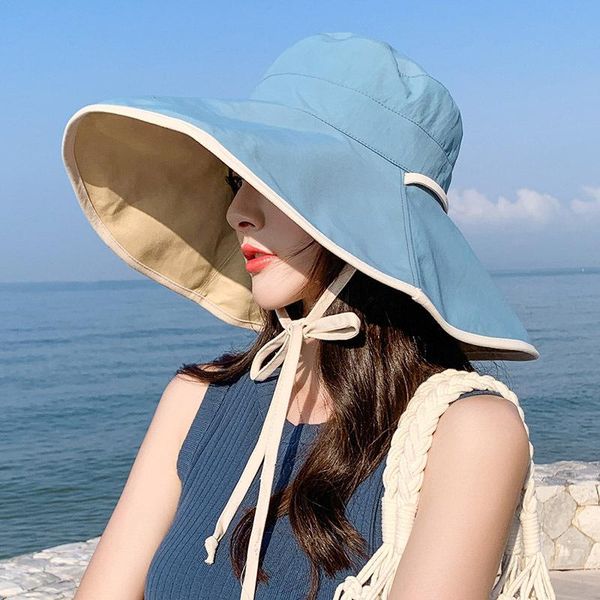 wide brim hats fisherman hat female summer sun all-match anti-ultraviolet big for women fashion, Blue;gray
wide brim hats fisherman hat female summer sun all-match anti-ultraviolet big for women fashion, Blue;gray