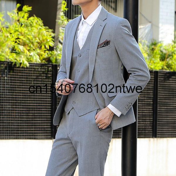 men's suit korean slim three piece two suits & blazers, White;black 
men's suit korean slim three piece two suits & blazers, White;black