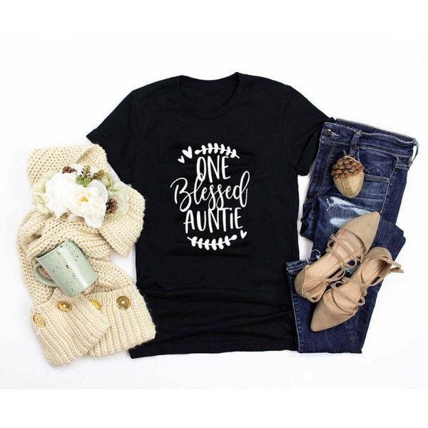 women's t-shirt 1pcs auntie-one blessed auntie printed arrival funny casual short sleeves thanksgiving shirts family group tees aunt gi, White
women's t-shirt 1pcs auntie-one blessed auntie printed arrival funny casual short sleeves thanksgiving shirts family group tees aunt gi, White