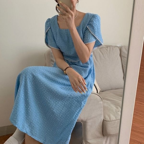 casual dresses women's summer square collar high waist elegant puff sleeve korean pearl lady long yhxq, Black;gray
casual dresses women's summer square collar high waist elegant puff sleeve korean pearl lady long yhxq, Black;gray