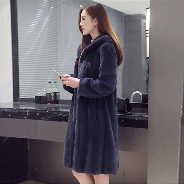women's wool & blends est womens long section imitation fake mink fur jackets large size casual hooded faux overcoats warm winter, Black
women's wool & blends est womens long section imitation fake mink fur jackets large size casual hooded faux overcoats warm winter, Black
