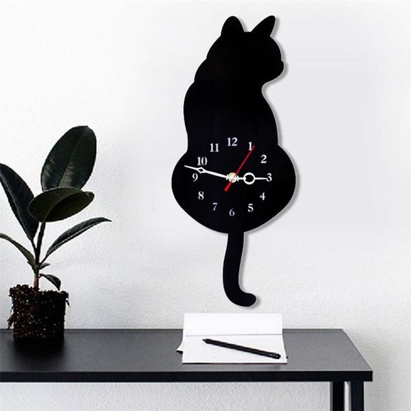 wall clocks creative cartoon mute diy clock 1pcs tail cat kids bedroom decoration c1019
wall clocks creative cartoon mute diy clock 1pcs tail cat kids bedroom decoration c1019