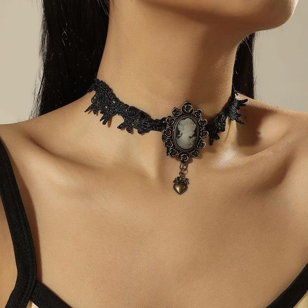 chokers gothic vintage lace necklace pendant elegant women head clavicle choker necklaces for wedding party jewelry accessories, Golden;silver
chokers gothic vintage lace necklace pendant elegant women head clavicle choker necklaces for wedding party jewelry accessories, Golden;silver