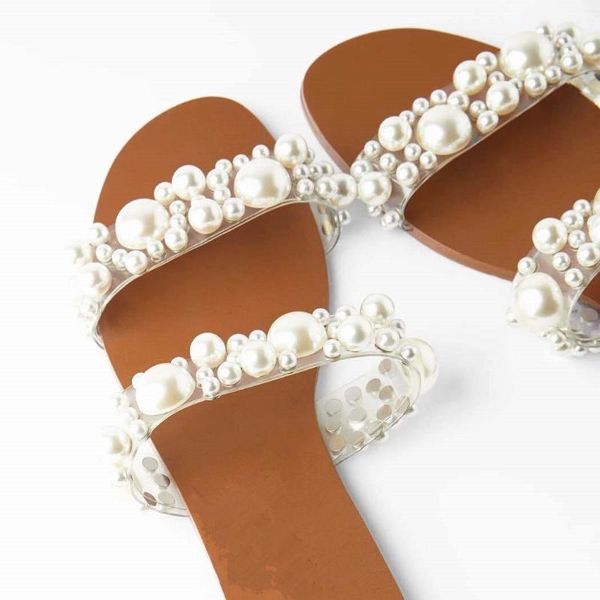 slippers 2021 summer women's beach shoes casual flat pearl decoration outdoor wear, Black
slippers 2021 summer women's beach shoes casual flat pearl decoration outdoor wear, Black