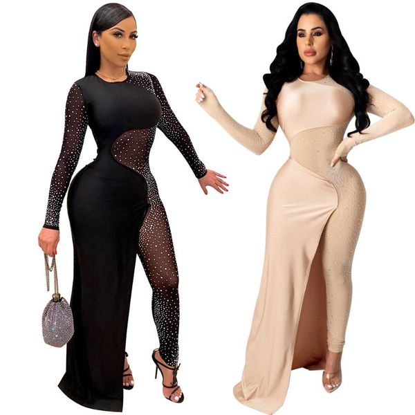 women's jumpsuits & rompers celebrity famous bodycon one pieces for elegant lady sparkly diamond mesh patchwork night club, Black;white 
women's jumpsuits & rompers celebrity famous bodycon one pieces for elegant lady sparkly diamond mesh patchwork night club, Black;white