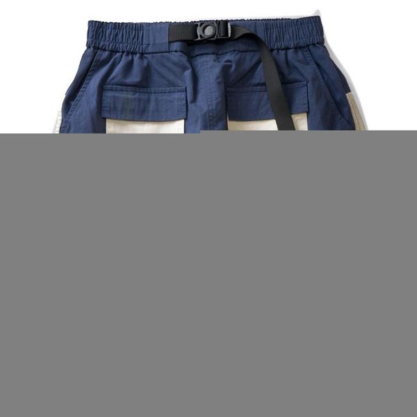 men's shorts cargo men 2021 color patchwork summer casual knee length streetwear hip hop male pockets short jogger, White;black
men's shorts cargo men 2021 color patchwork summer casual knee length streetwear hip hop male pockets short jogger, White;black